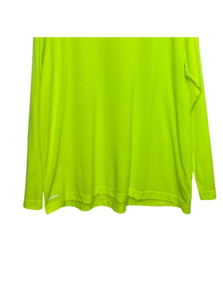 Athletic Works Long Sleeve Performance Shirt Xl 46-48 Neon Yellow Workwear — image 4 of 7